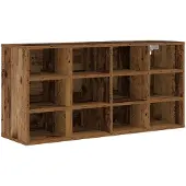 vidaXL Schoenenkast 103 x 30 x 51 cm Bewerkt hout Oudhout