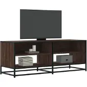 vidaXL Tv-meubel 120,5x40x46 cm bewerkt hout metaal bruin eikenkleur