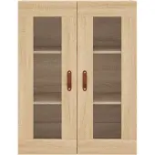 vidaXL Hoge kast 69,5x34x180 cm bewerkt hout sonoma eikenkleurig
