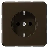 JUNG CD1520BR Wandcontactdoos met randaarde Inzetstuk 1-voudig Bruin 1 stuk(s)