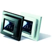 Devi DEVIreg Touch zwart 140F1069, programmeerbare thermostaat voor verwarming, 16A, 230V, met frame