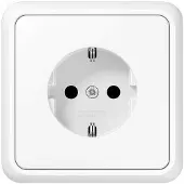 JUNG JG Schuko-stopcontact, compleet, model 5520WW, kleur alpinweiß (alpenwit)