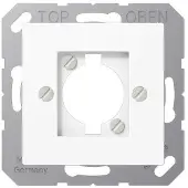 JUNG JG Abd. voor luidspreker A568-1BFWW, connector serie AS, alpinweiß (alpinwit)