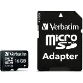 Verbatim 44082 microSDHC 16GB Klasse 10 UHS-I inclusief adapter