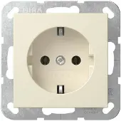 Gira 418801 SCHUKO-stopcontact, systeem 55, crèmekleurig, glanzend