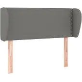 vidaXL Hoofdbord met randen 93x23x78/88 cm stof donkergrijs