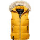 MARIKOO Bodywarmer 'Eisflöckchen' lichtbeige / geel