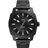Fossil Analoog horloge 'Machine' zwart / zilver