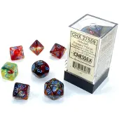 Chessex Nebula Primary/blue Luminary Polydice Dobbelsteen Set (7 stuks)