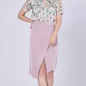 Smart & Joy Asymmetrische gekruiste paneelrok