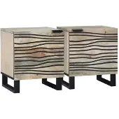 vidaXL Nachtkastje 2 st Wit 40 x 33 x 46 cm Bewerkt hout