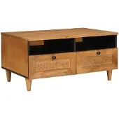 vidaXL Salontafel Lichtbruin 80 x 54 x 40 cm Bewerkt hout