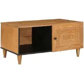 vidaXL Salontafel Lichtbruin 100 x 54 x 40 cm Bewerkt hout