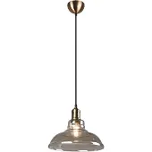 TRIO Glazen hanglamp Aldo Ø 28cm oud koper