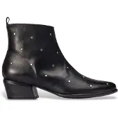 Wonders Dames Fei 02 leren enkellaarsjes zwart (38), Leer, 3 tot 5 cm, Ritssluiting, Casual D-2002