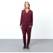 Smart & Joy Lange sportieve jumpsuit met kap
