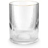 Vt wonen Waterglas vtwonen with Gold Rim Clear 340 ml (Set van 4)