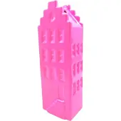 Housevitamin Bloemenvaas- Huis Vaas- Keramiek-Fluor Roze- 7,5x6x23 cm