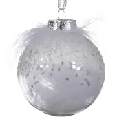 Décoris Kerstbal | | Ø 8 cm (Veren, Zilver)