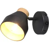TRIO Design wandlamp Valentin zwart