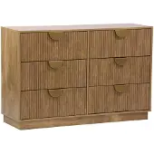Sweeek Ladekast 6 lades gegroefd mangohouteffect 120cm Mangohout effect