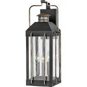 HINKLEY Wandlamp buiten Fitzgerald, dimbaar, zwart, Aluminium, Industrieel design, Wandlamp buiten