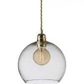 Ebb & Flow Rowan hanglamp M, Ø 22 cm. clear - gold cord