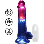 Realrock - vibrator met ballen - lichtgevend - 20cm