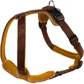 Hunter - Harness Neoprene - Hondentuig Bauchumfang 72-91 cm - Halsumfang 65 cm, bruin/ karamell