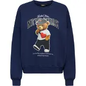 Kids Only GIRLS Sweatshirt 'KOGLINDA' nachtblauw / karamel / zwart / wit