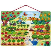 Janod Magneetbord - Moestuin - Inclusief 70 Magneten - Een Leuke En Leerzame Manier Om De Namen Van Groenten En Fruit Te Leren - Geschikt Vanaf 3 Jaar