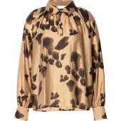 MSCH Copenhagen Blouse 'Nilla Romina' bruin / cappuccino / donkerbruin
