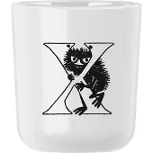 Stelton Plastic beker MOOMIN ABC 200 ml, letter X, wit,