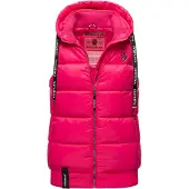 NAVAHOO Bodywarmer 'Kassidy' neonroze / zwart