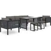 vidaXL Wandtafel 60x35x75 cm gehard glas zwart