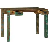 vidaXL Bureau, bruin, 112 x 55 x 76 cm, massief, gerecycled hout