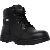 SKECHERS Heren Workshire Relaxed Fit Geknoopte Veiligheids Enkellaarsjes