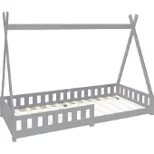 ML-Design Kinderbed Tipi | hout grijs 208x96x156 cm kinderbedden | NADUVI