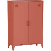Sweeek - Industriële metalen kast 2 vakken 2 deuren 75cm - soho