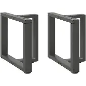 vidaXL Salontafelpoten 2 st T-vormig 50x25x(42-43) cm staal antraciet