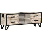 vidaXL Hoofdbord 200 cm massief grenenhout wit