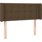 vidaXL Hoofdbord met randen 83x16x78/88 cm stof donkerbruin