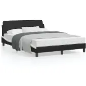 vidaXL Bedframe "Dover" kunstleer zwart en wit 140x200 cm