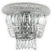 Ideal Lux Wandlamp Dubai, dimbaar, chroom / zilver, Woon-/ Eetkamer, metaal, wandlamp
