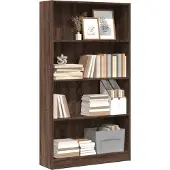 vidaXL Boekenkast 80x24x143 cm bewerkt hout bruin eikenkleurig