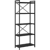 vidaXL Boekenplank 60 x 30 x 155 cm Bewerkt hout Zwart Eiken