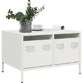 vidaXL Tv-meubel 68x50x43,5 cm koudgewalst staal wit