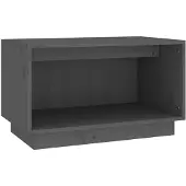 vidaXL Tv-meubel 60x35x35 cm massief grenenhout grijs