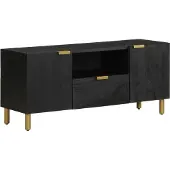 vidaXL tv-meubel 105x33x46 cm bewerkt hout zwart