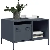 vidaXL Salontafel 68,5x50x43,5 cm koudgewalst staal antracietkleurig